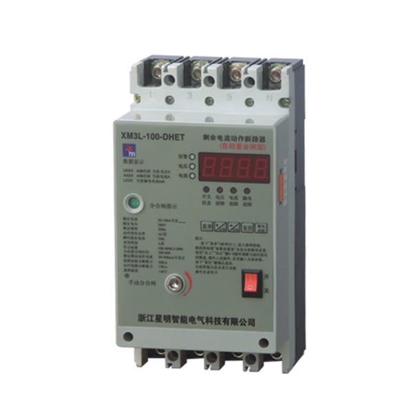 自動(dòng)重合閘型智能三相剩余電流動(dòng)作斷路器集成了傳統(tǒng)的斷路器（熔斷器）、接觸器、過(guò)載（或過(guò)壓、漏電等）保護(hù)繼電器、啟動(dòng)器、隔離器等主要功能，具有遠(yuǎn)距離自動(dòng)控制和本地直接控制功能，具有面板顯示及信號(hào)報(bào)警功能，具有過(guò)壓保護(hù)、欠壓保護(hù)、過(guò)流保護(hù)、漏電保護(hù)等功能，具有體積小、可靠性高、短路分?jǐn)嗄芰?qiáng)、飛弧距離短等優(yōu)點(diǎn)。適用于三相四線(xiàn)中性點(diǎn)直接接地TT接地系統(tǒng))的低壓電網(wǎng)。用來(lái)對(duì)人身觸電危險(xiǎn)提供間接接觸保護(hù)，也可對(duì)線(xiàn)路或用電的接地故障、過(guò)電流、短路等進(jìn)行保護(hù)。…